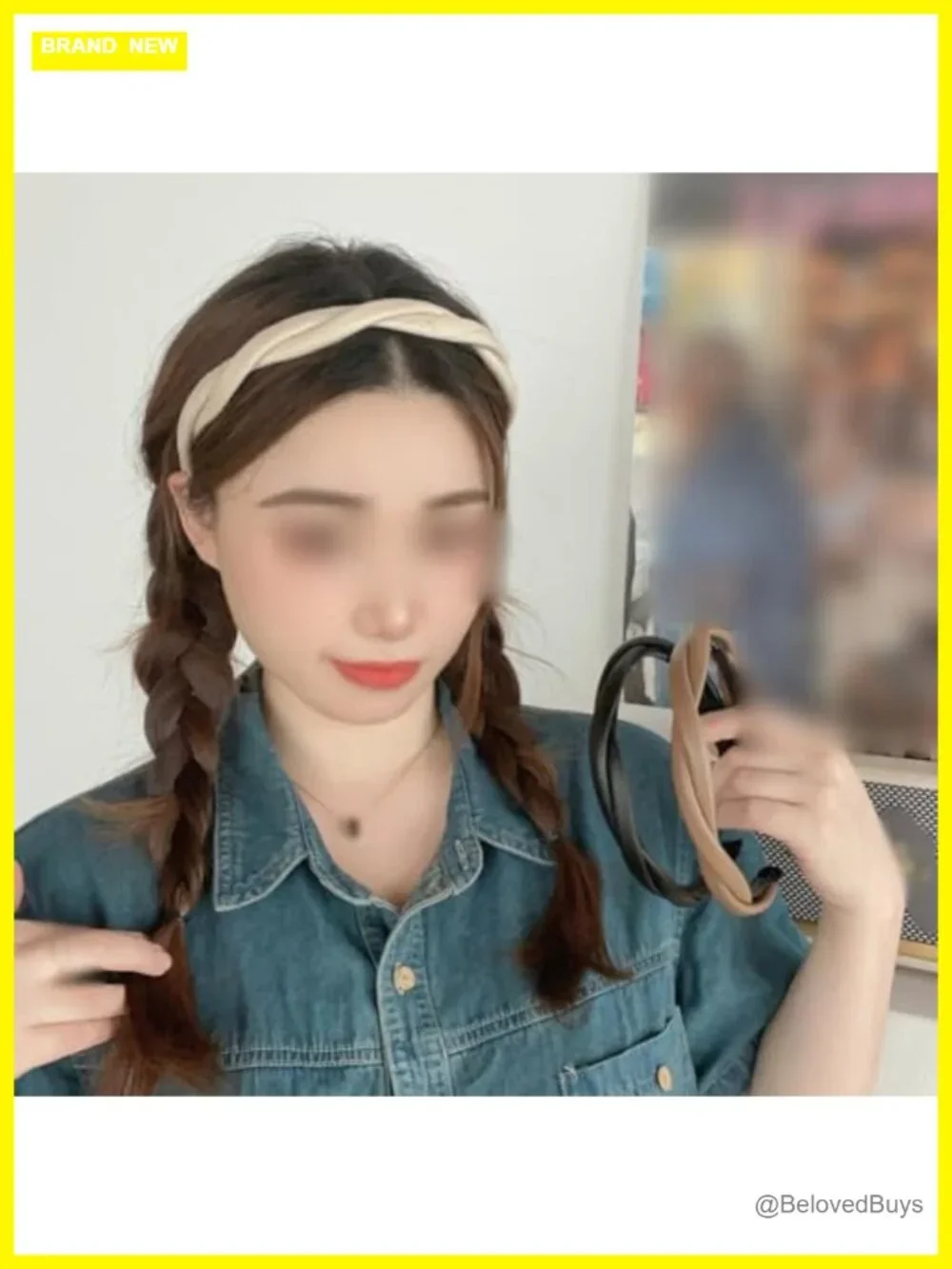 4 Pcs Faux Leather Twisted Headbands PU Hairbands Non Slip Hair Hoops